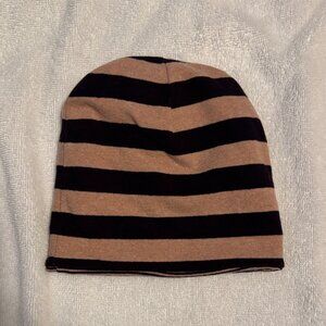 Kid’s Striped Black and Tan Beanie NWT